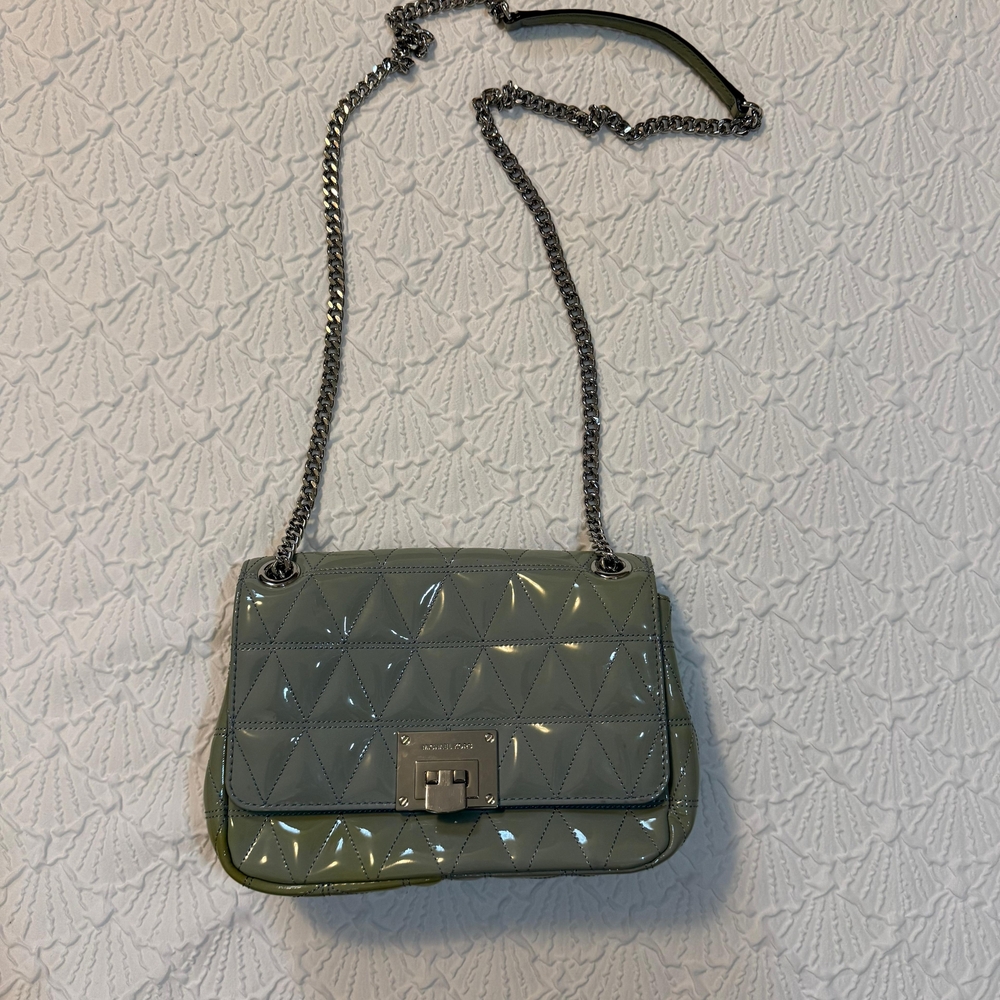 Michael Kors Gray Quilted Shoulder Bag